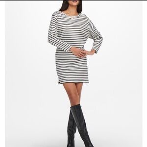 ONLY stripe jersey T shirt dress XS